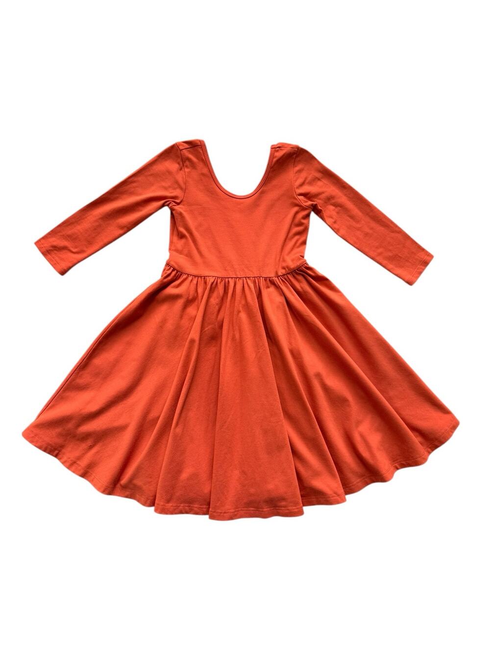 Alice + Ames Orange Long Sleeve Ballet Dress Size 6